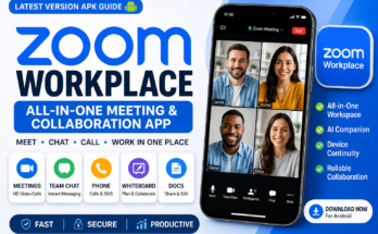 Zoom Workplace app interface showing video meeting, chat, and collaboration tools in one platform