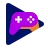 ATKapp logo featuring a purple gaming controller inside a dark blue play icon.